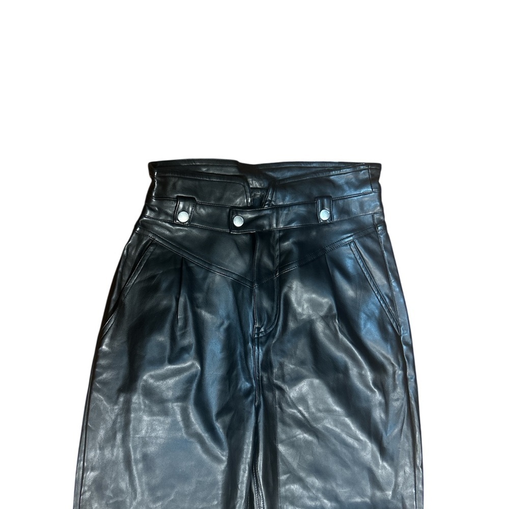 BLANKNYC Vegan Leather High-Rise Pants Black Size 26 - Picture 3 of 7